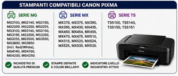 Cartucce Rigenerate Premium Canon PG-540XL / CL-541XL