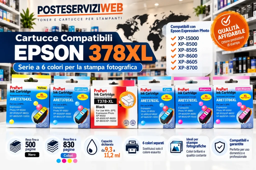NEGOZIO 1 Cartucce Compatibili Epson 378XL T3791-T3796