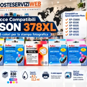 Cartucce Compatibili Epson 378XL T3791-T3796