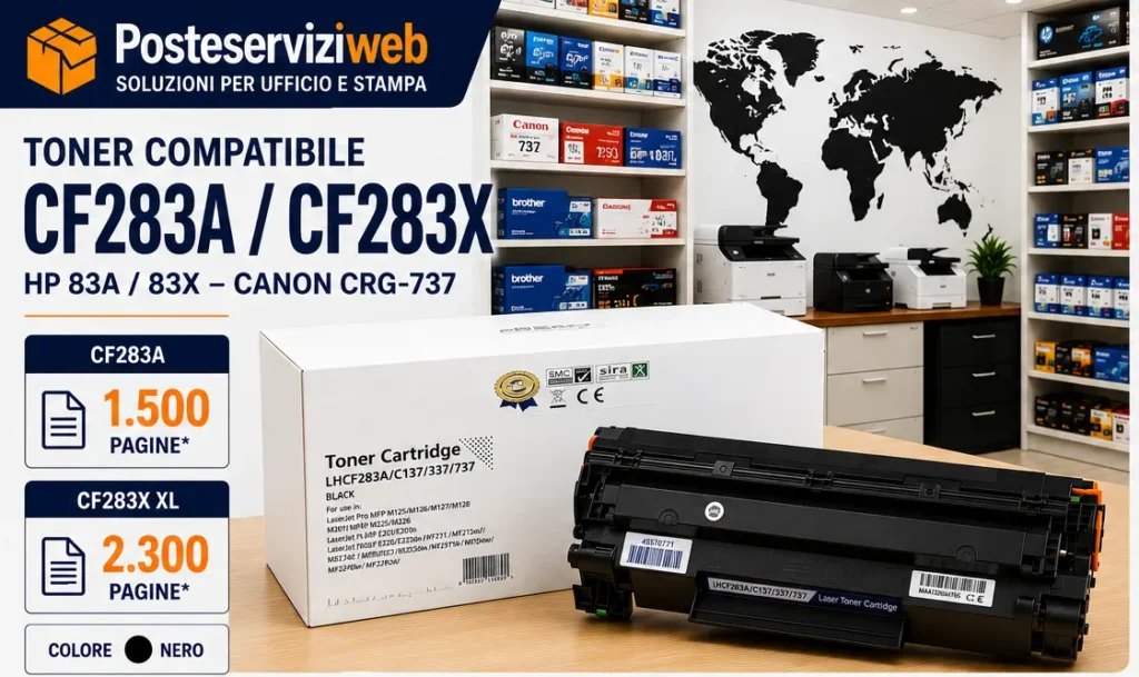 Toner compatibile HP CF283A / CF283X – 83A e 83X