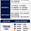 TN248 Toner Brother TN248 Compatibile BK C M Y 1000 Pagine per HL DCP MFC
