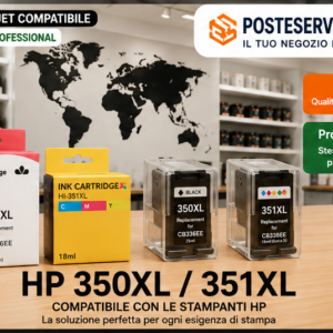 Cartucce HP 350XL e 351XL compatibili Retail e Professional
