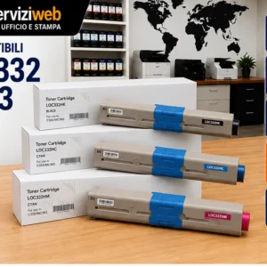 Toner Compatibili OKI C332 MC363 Nero Ciano Magenta Giallo Alta Capacità