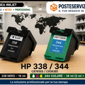 Cartucce Compatibili HP 338 Nero e HP 344 Colore – C8765EE C9363EE