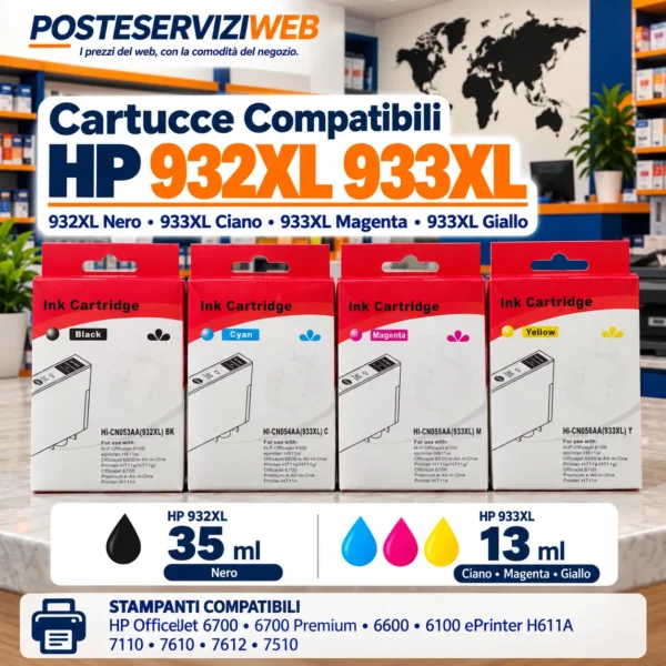 Cartucce Compatibili HP 932XL 933XL
