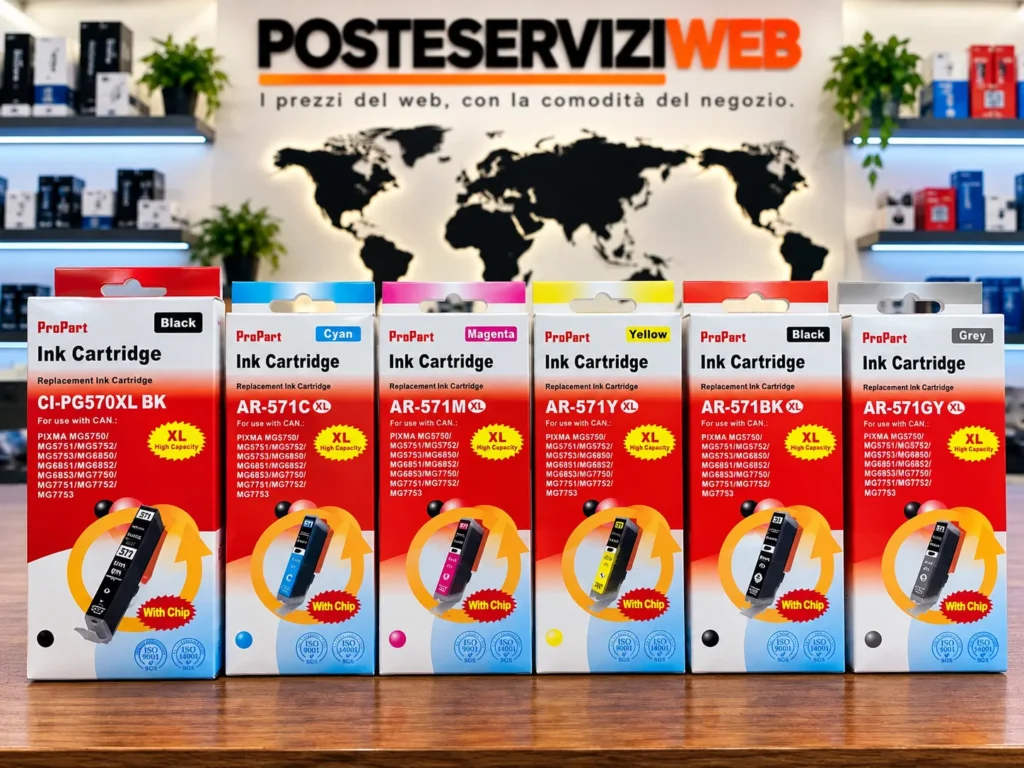 NEGOZIO 10 Cartucce Compatibili Canon PGI-570 CLI-571