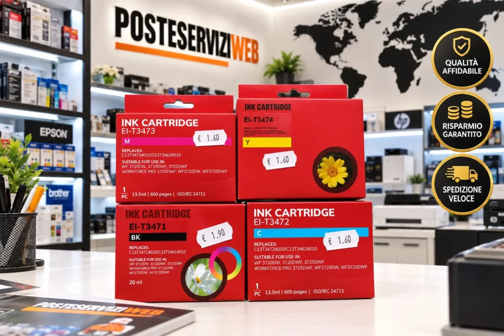 Cartucce Compatibili Epson T3471 T3472 T3473 T3474