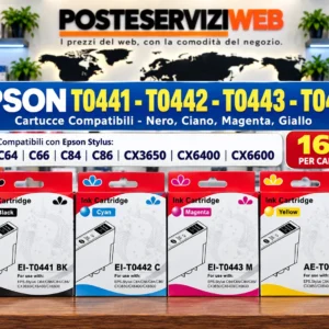 Cartucce Compatibili Epson T0441 T0442 T0443 T0444